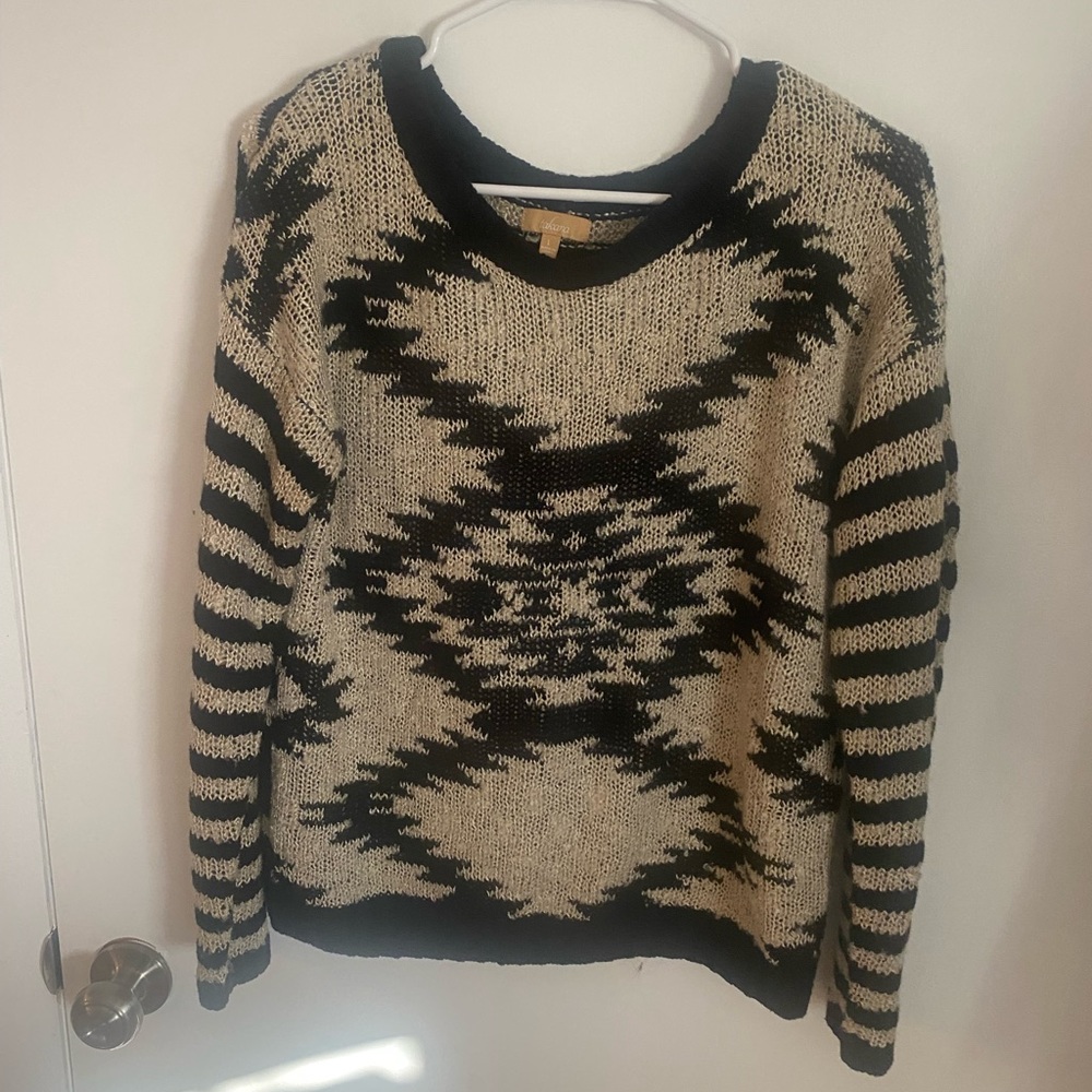 geometric Aztec Print Sweater